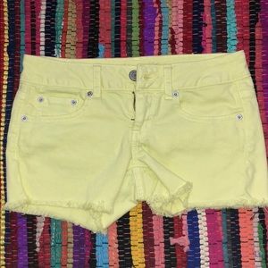 American Eagle Yellow Denim Shorts